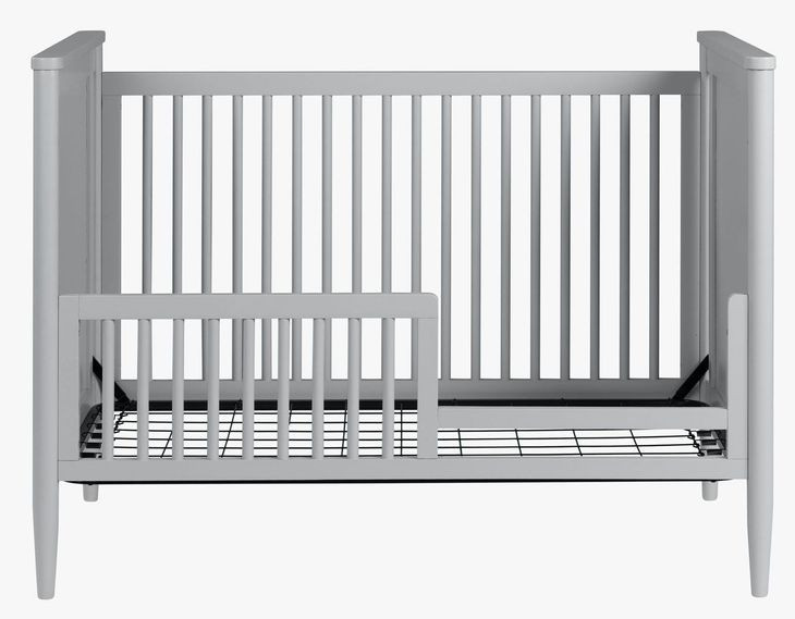 Modern Nursery Light Gray Convertible Crib
