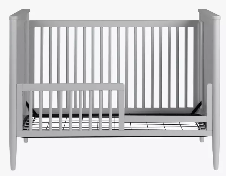 Modern Nursery Light Gray Convertible Crib