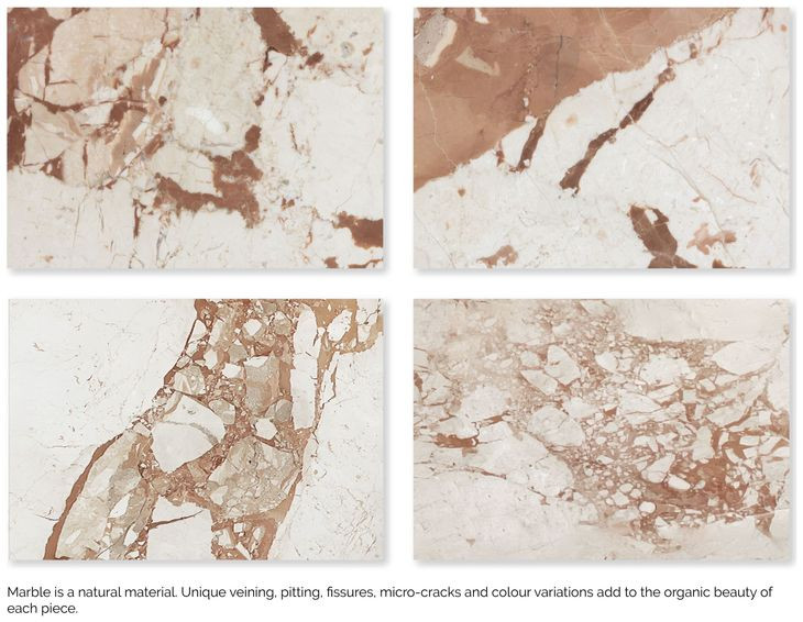 Arlo Cream Breccia Rectangular Marble Top Cocktail Table