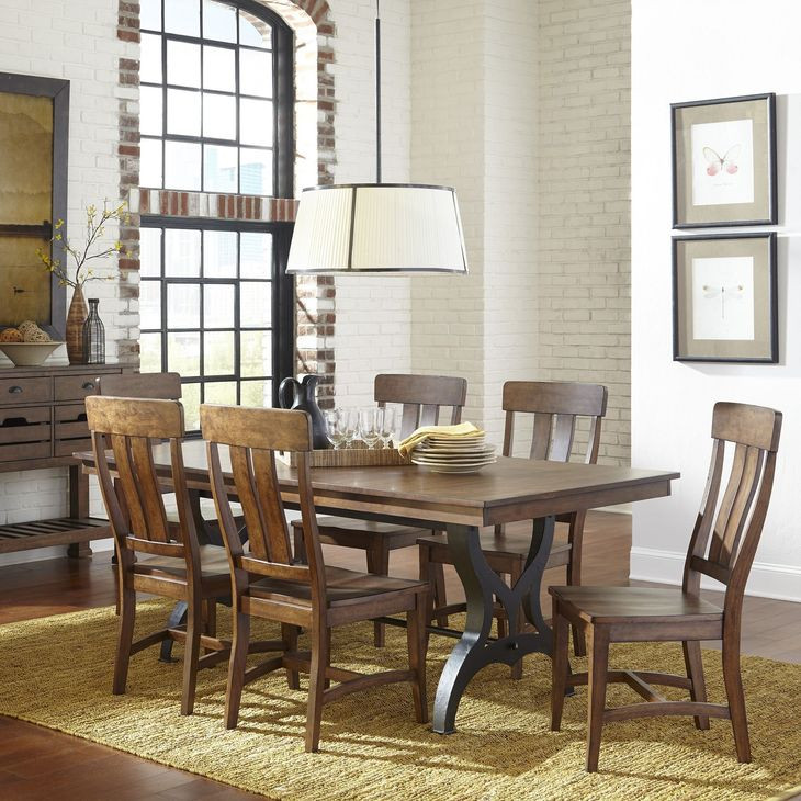 District Copper and Black 96" Extendable Rectangular Dining Table