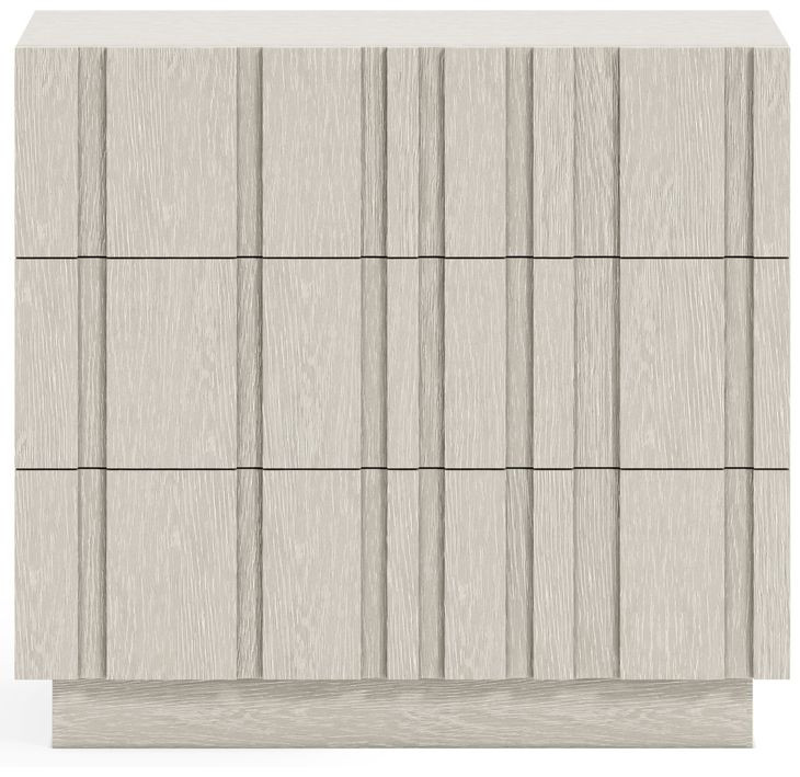 Tempo Beige 3 Drawer Nightstand with USB Charging