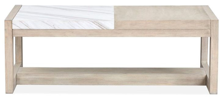 Northcrest Gallery Buff and Antique Silver Rectangular Marble Top Occassional Table Set