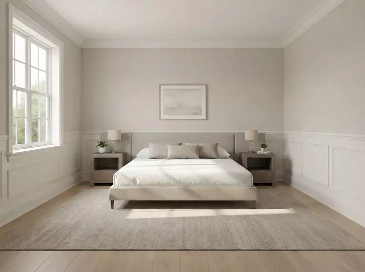 Zest Light Gray King Upholstered Wall Panel Bed
