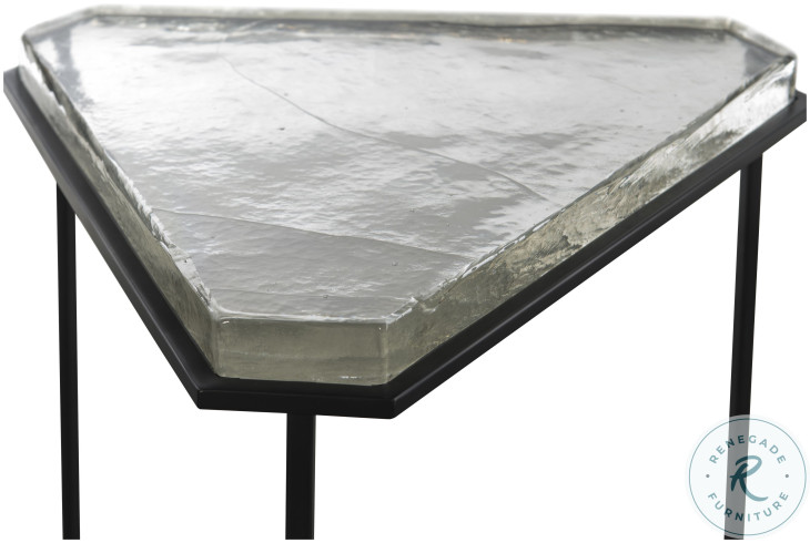 Compositions Cast Glass And Bronze Large Side Table