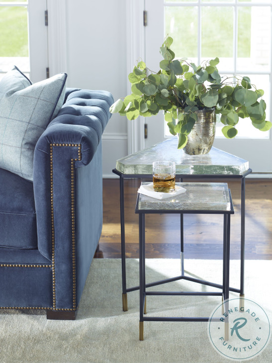 Compositions Cast Glass And Bronze Small Side Table