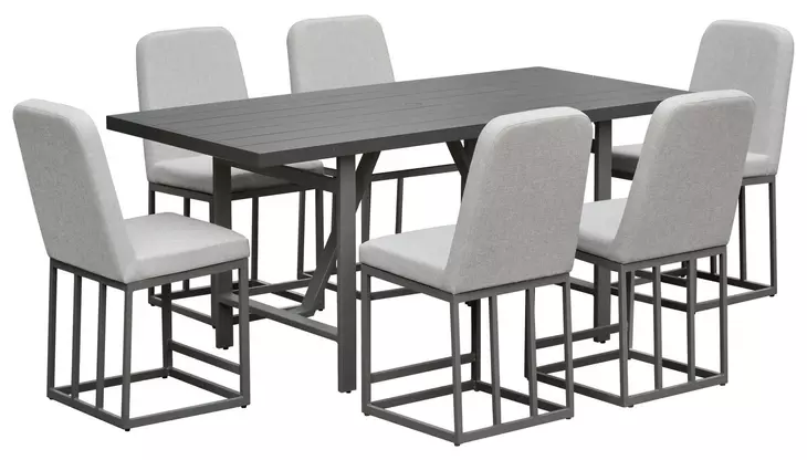 Navarro Outdoor Dining Mocha Outdoor 80" Rectangular Counter Height Table