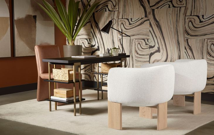 Cavendish Marseille Camel Leather Upholstered Dining Chair