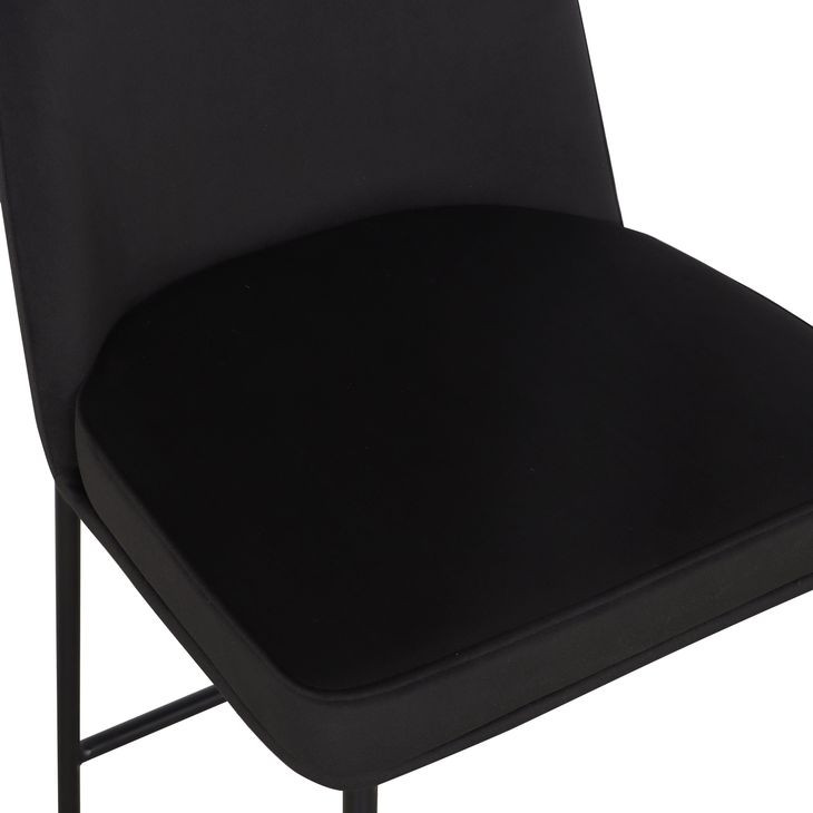 Sydney Black Performance Fabric Upholstered Counter Height Stool Set of 2