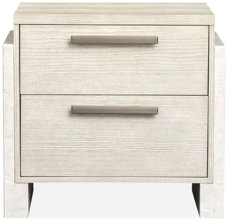 Moonwater Misty Cloud 2 Drawer Nightstand with USB Charging