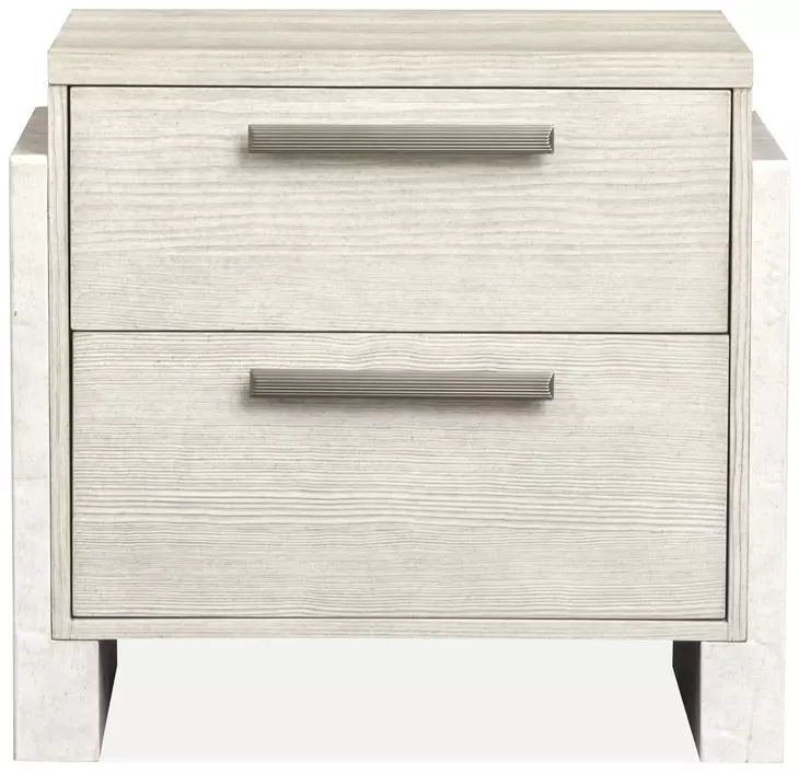 Lorelei Misty Cloud 2 Drawer Nightstand with USB Charging