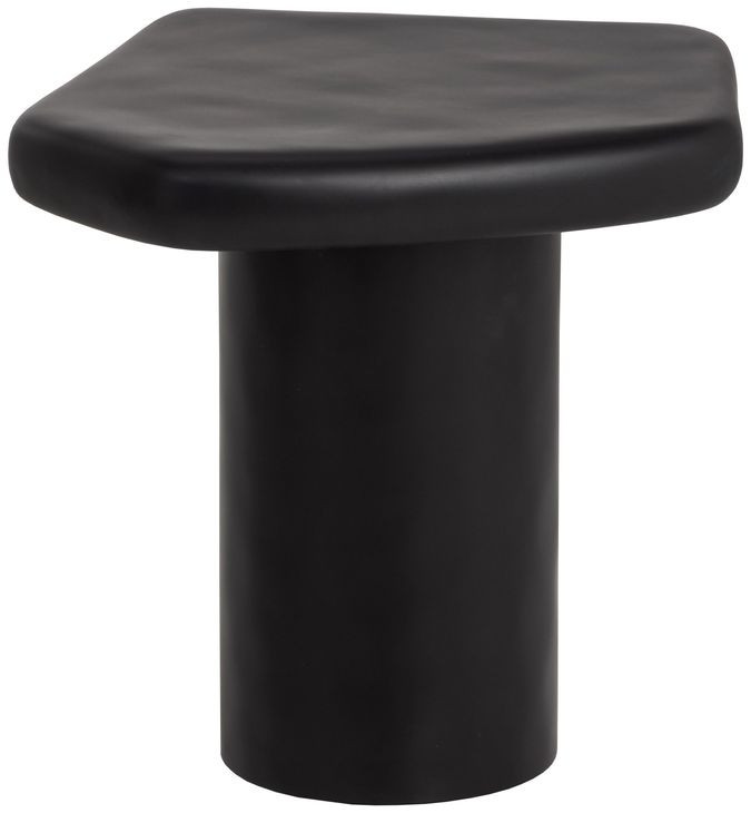 Detti Black Free Form Concrete Top Outdoor End Table