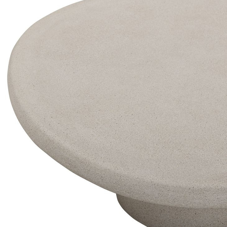Jade Cream Free Form Outdoor Concrete Top Nesting Coffee Table Set