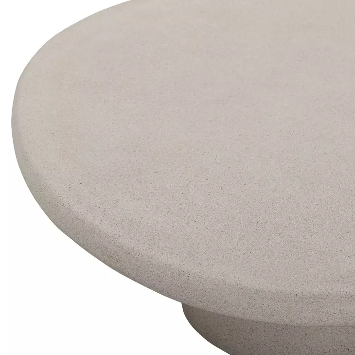 Jade Cream Free Form Outdoor Concrete Top Nesting Coffee Table Set