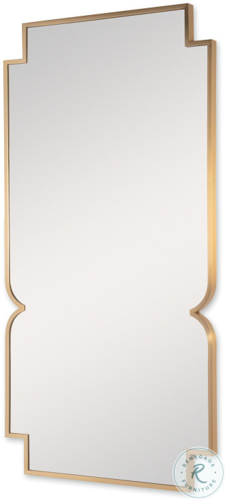 Cadence Brushed Antique Brass Mirror