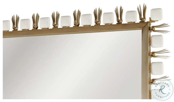 Cadence Brushed Antique Brass Accent Mirror