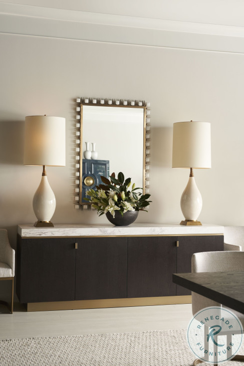 Cadence Brushed Antique Brass Accent Mirror