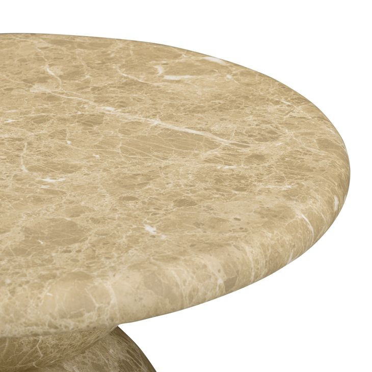 Cynthia Light Emperador Outdoor Round Side Table