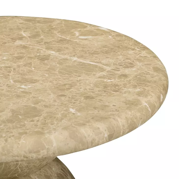 Cynthia Light Emperador Outdoor Round Side Table