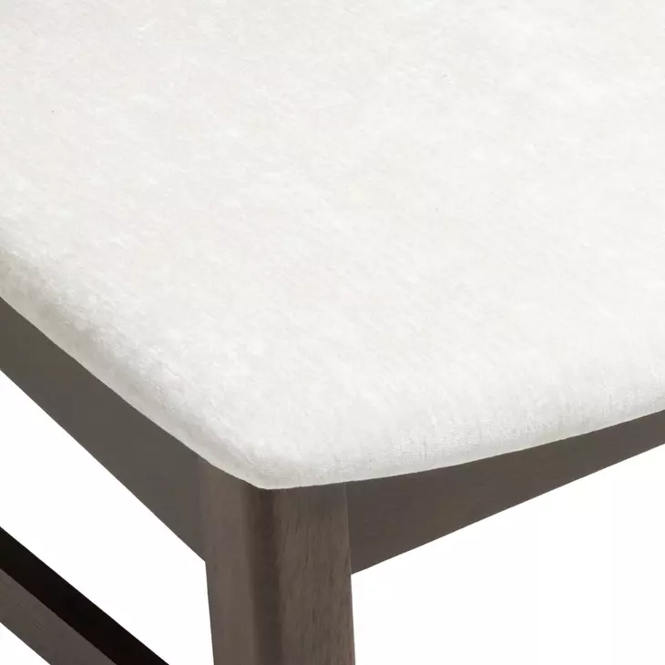 West End Ivory and Saddle Brown Upholstered Side Chair Set of 2