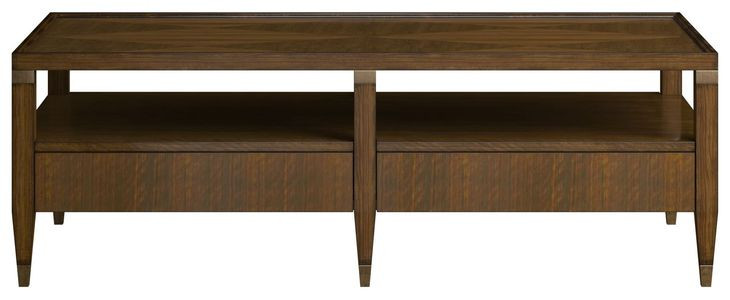 Eave Brown Rectangular Cocktail Table with 2 Drawers
