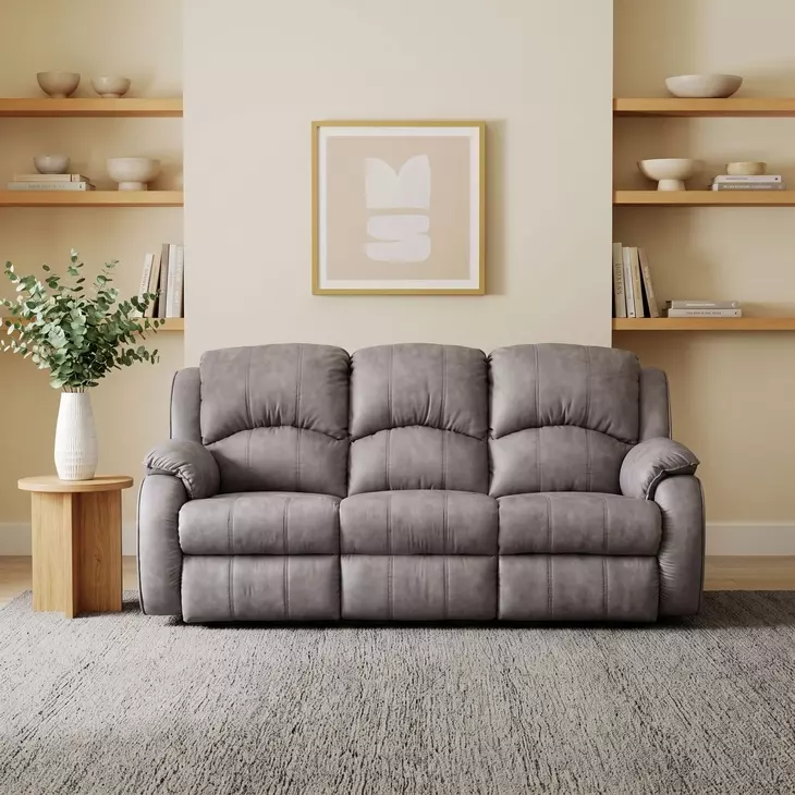 Cagney Nickel 89" Power Reclining Sofa with Power Headrest and USB Charging
