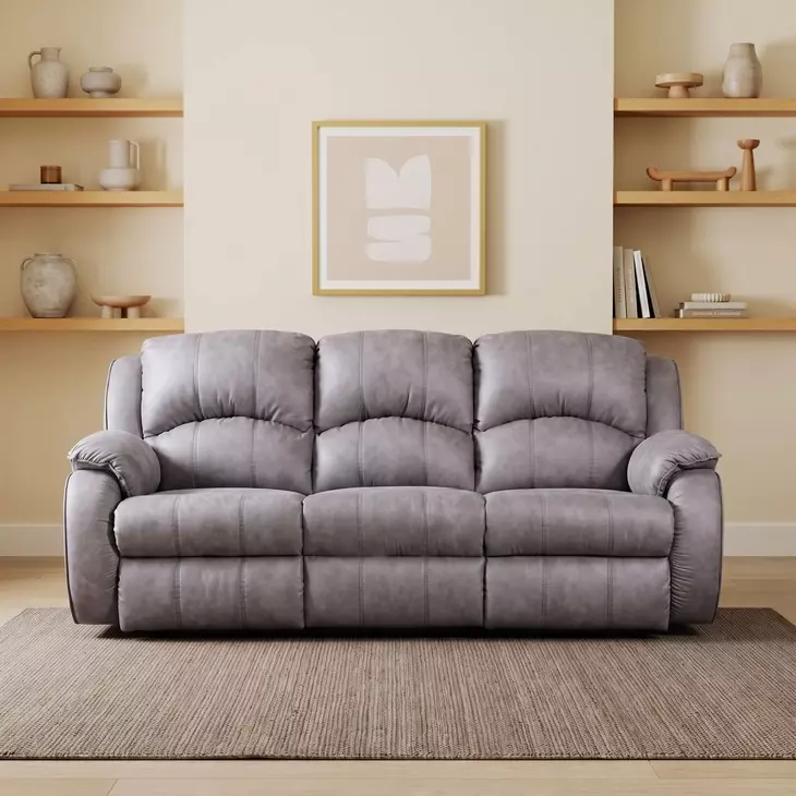 Cagney Nickel 89" Power Reclining Sofa with Power Headrest and USB Charging