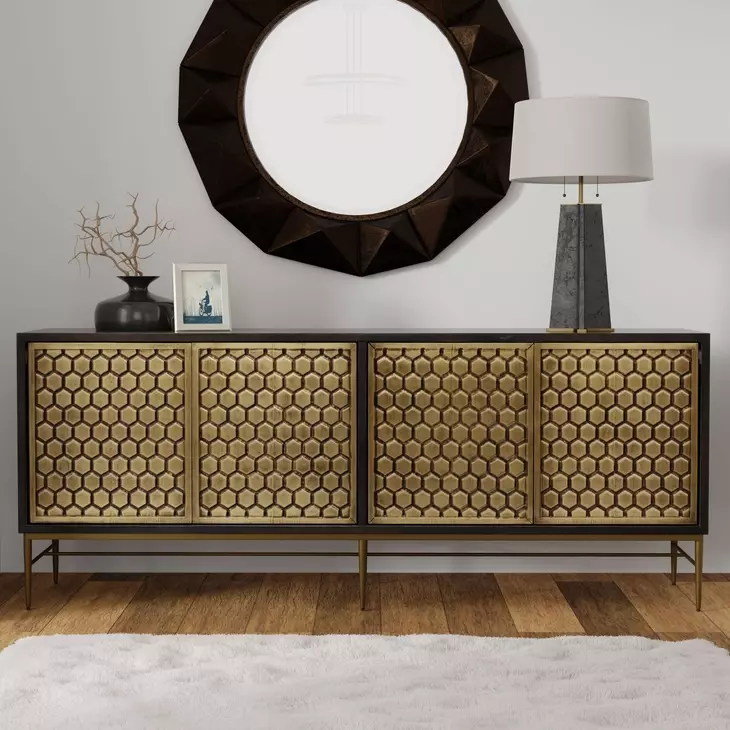 Crossings Rich Coffee Bean 80" TV Stand