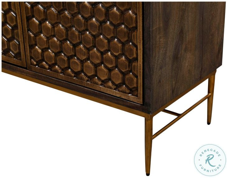 Bridges Rich Coffee Bean 80" TV Stand