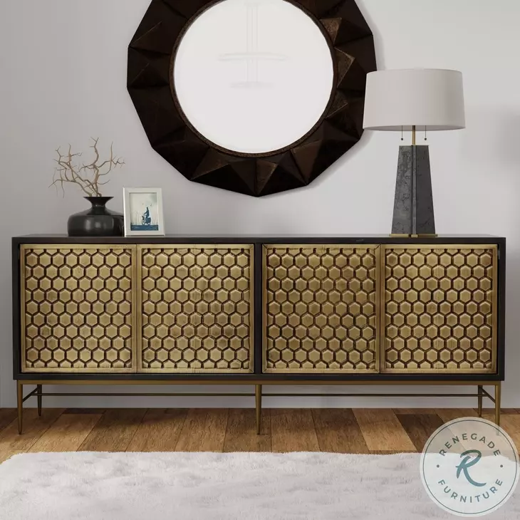 Bridges Rich Coffee Bean 80" TV Stand