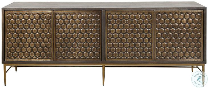 Bridges Rich Coffee Bean 80" TV Stand