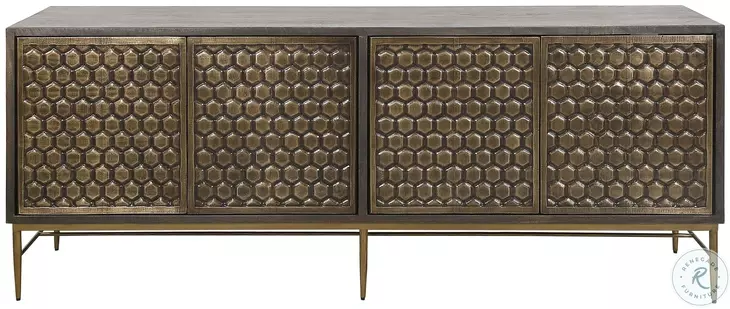 Bridges Rich Coffee Bean 80" TV Stand