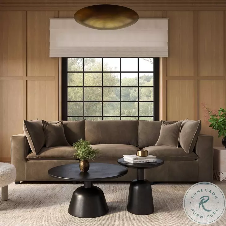 Cali Chocolate Brown Performance Velvet Modular Sofa