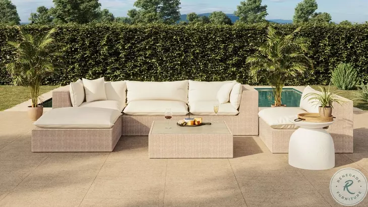 Cali Natural Performance Fabric Modular Outdoor Sectional