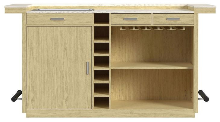 Cambria Off White and Natural 78" Rectangular Bar Table with LED