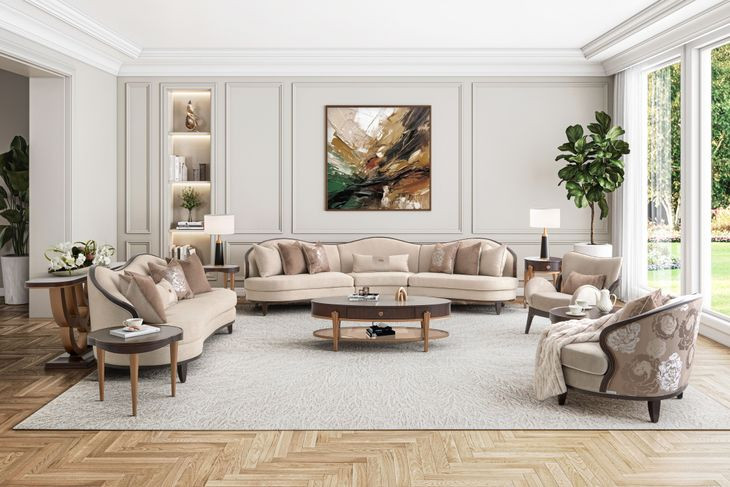 Camellia Field Warm Pecan 20" Free Form End Table