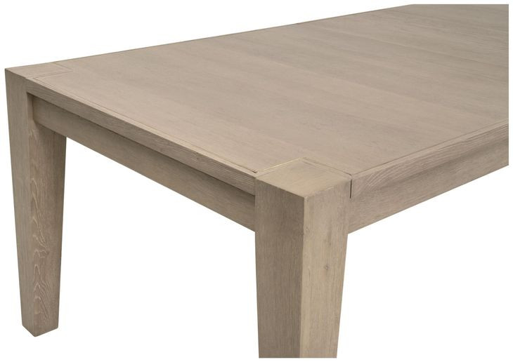 Bella Antique Smoke Gray and Brushed Gold 102" Extendable Rectangular Canal Dining Table