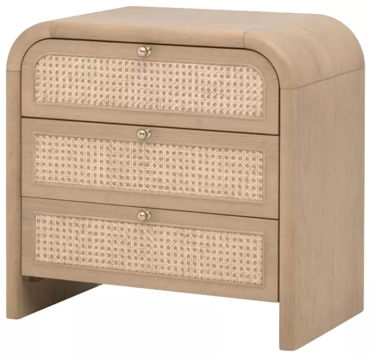 Cannes Brown 3 Drawers Nightstand