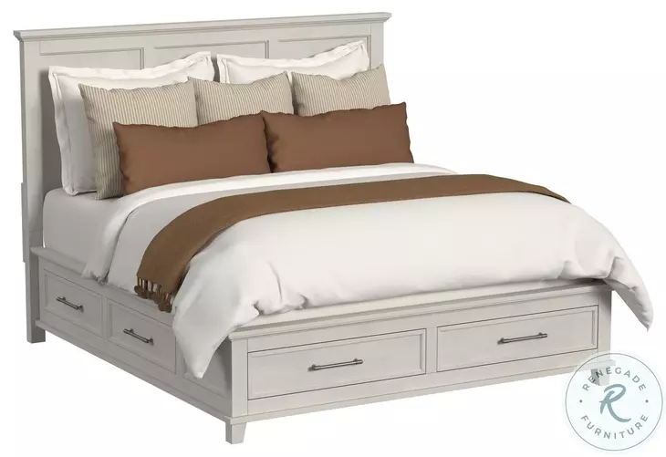 Henrik Ivory King Storage Panel Bed