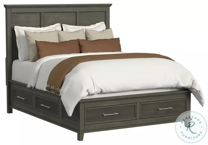 Henrik Grey Queen Storage Panel Bed