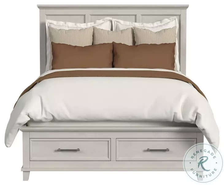 Henrik Ivory Queen Storage Panel Bed