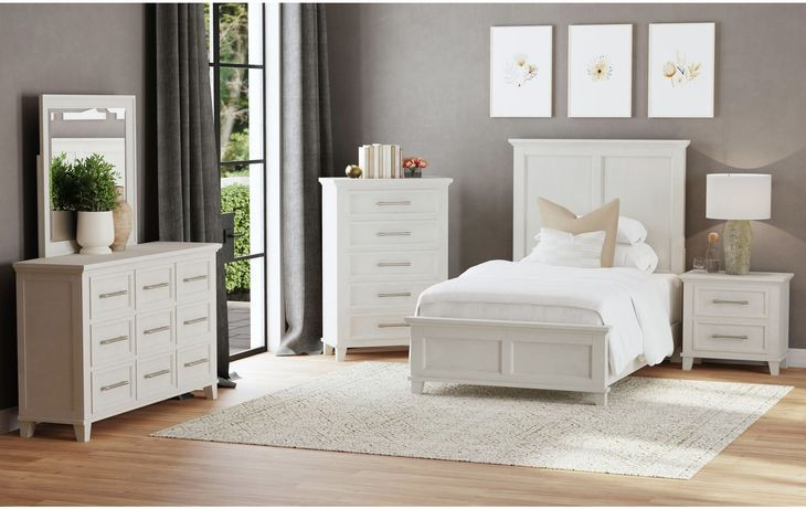 Henrik Ivory Twin Panel Bed
