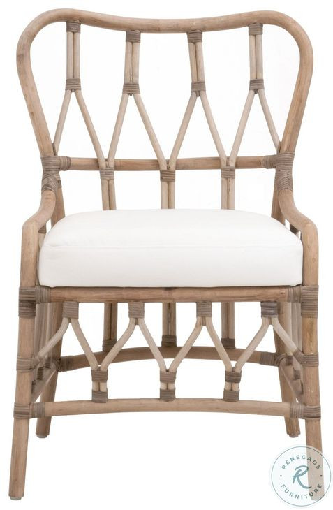 Caprice Matte Grey Rattan And Blache Dining Chair Set of 2