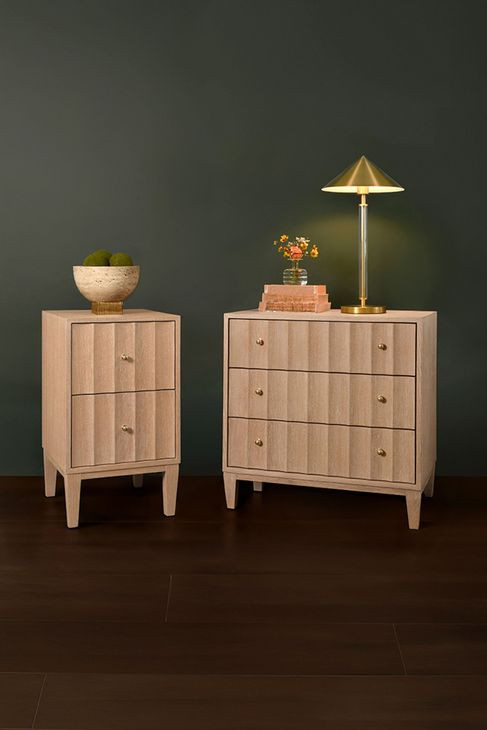 Hammond Cerused Oak Rectangular 2 Drawer Side Table