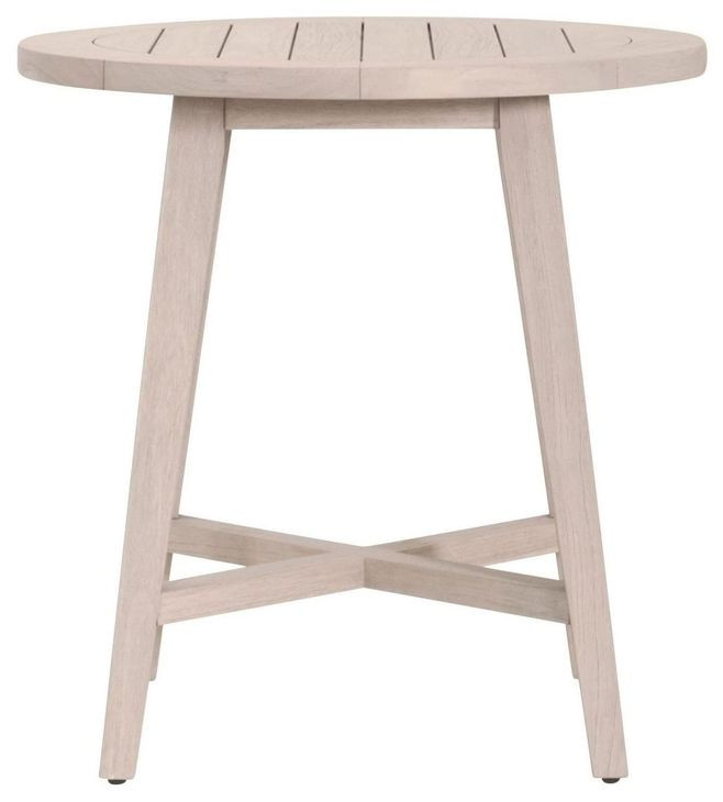 Carmel Washed Ever Teak Outdoor 36" Round Counter Height Table
