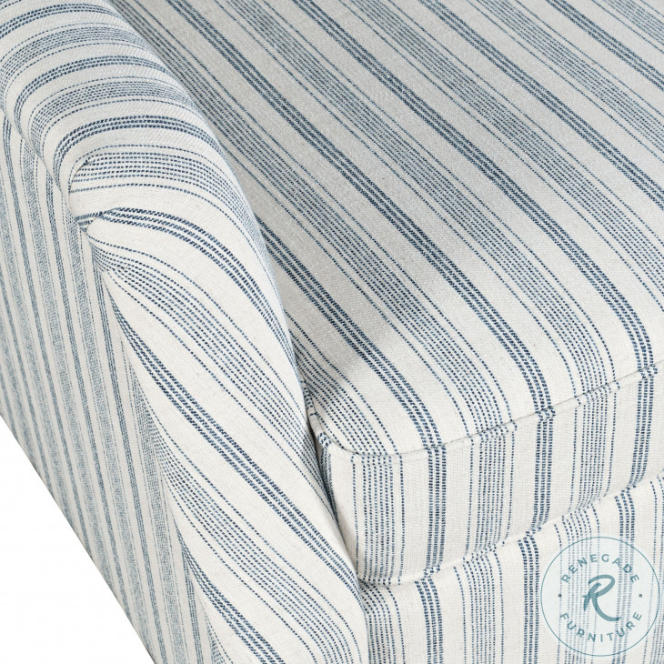 Kennedy Carter Blue Stripe Swivel Accent Chair From Jofran Coleman Furniture