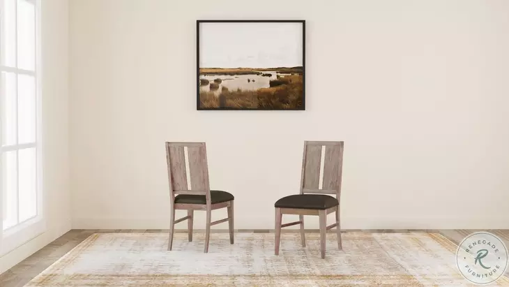 Casual Loft Roasted Hazelnut Upholstered Side Chair Set of 2