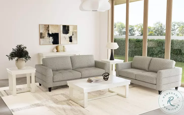 Jocelyn Brushed White Sofa Table