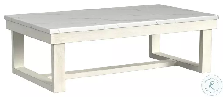 Jocelyn Brushed White Coffee Table