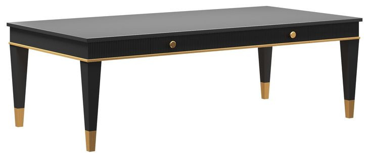 Boulevard Raven Black Rectangular Cocktail Table