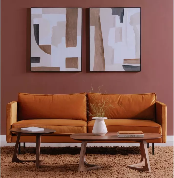 Godenza Brown Oval Coffee Table